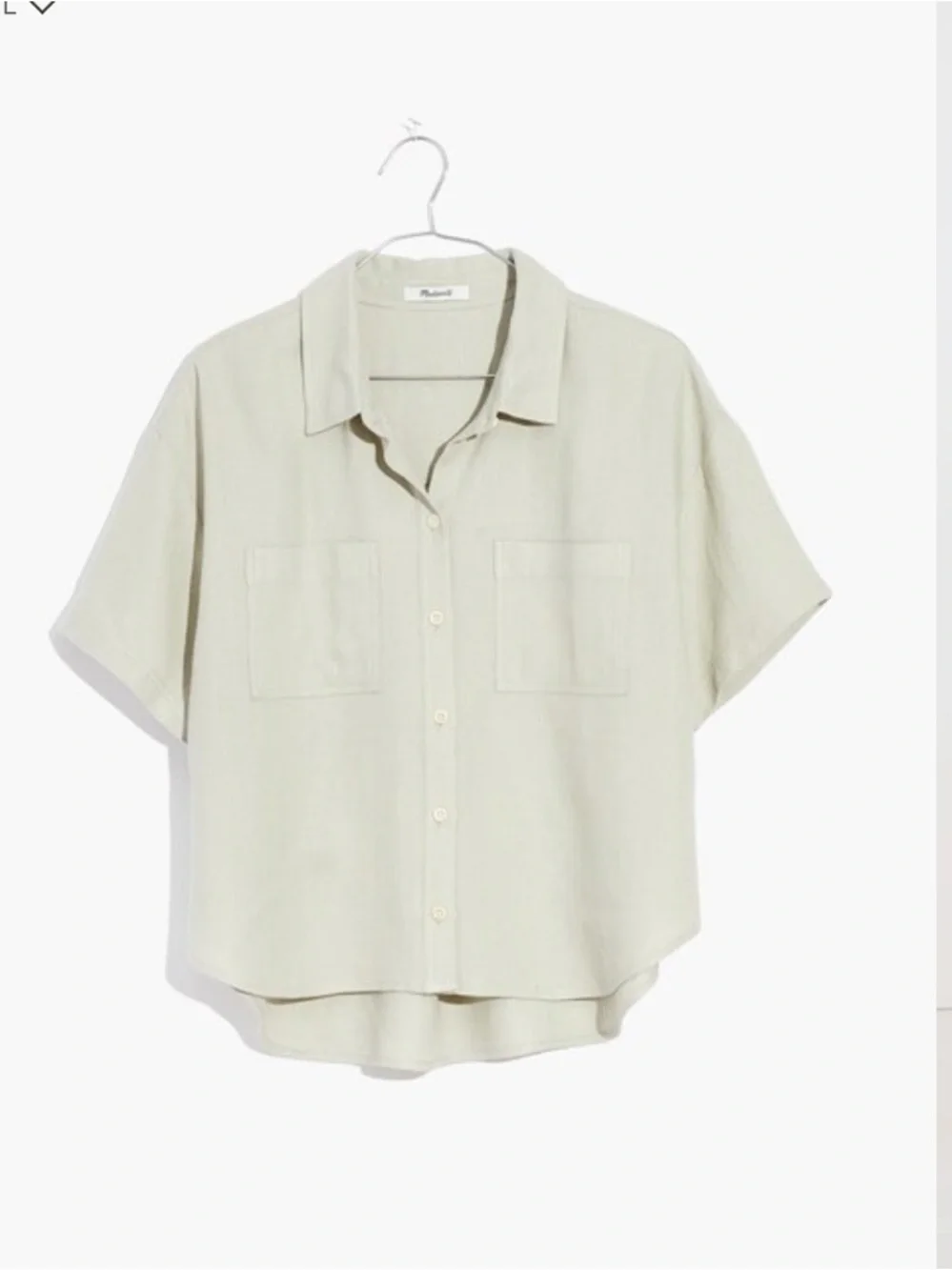 NWT Madewell linen Breezewoven Beachside Shirttail size small - Picture 2 of 8